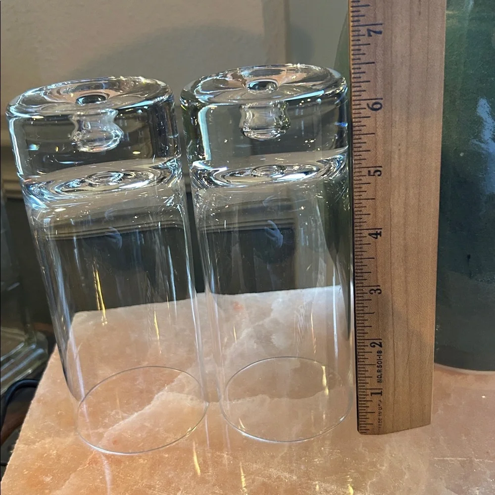 Crate&Barrel ‘Direction’ Bubble Bottom 12 oz Glasses - Set of 2